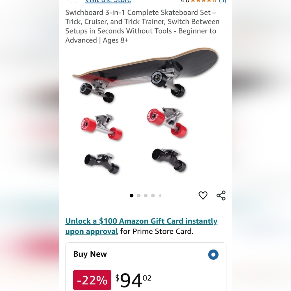 Brand New In Box Swich Board 3 In 1 Skateboard